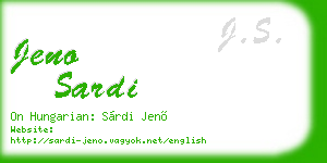 jeno sardi business card