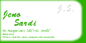 jeno sardi business card